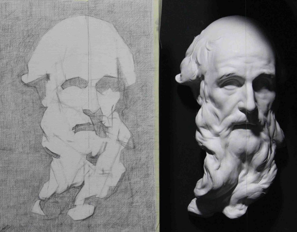 1024x799 cast drawing sight size cast drawing workshop london atelier - Atelier Drawing