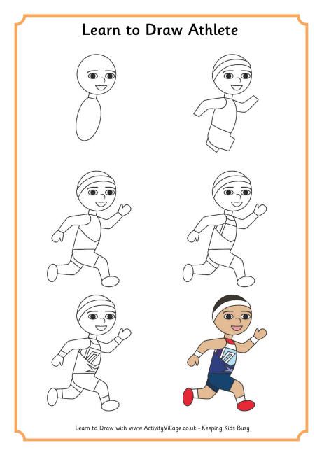 460x650 learn to draw an athlete how to draw in learn to draw - Athlete Drawing