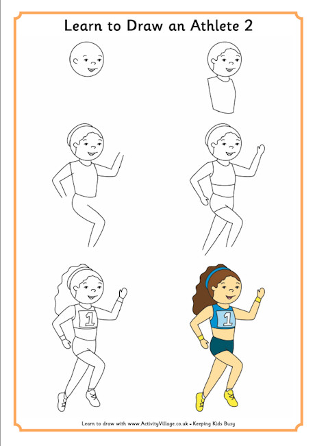 460x651 learn to draw an athlete - Athlete Drawing
