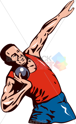 307x500 stock illustration of old fashioned cartoon drawing of athlete - Athlete Drawing