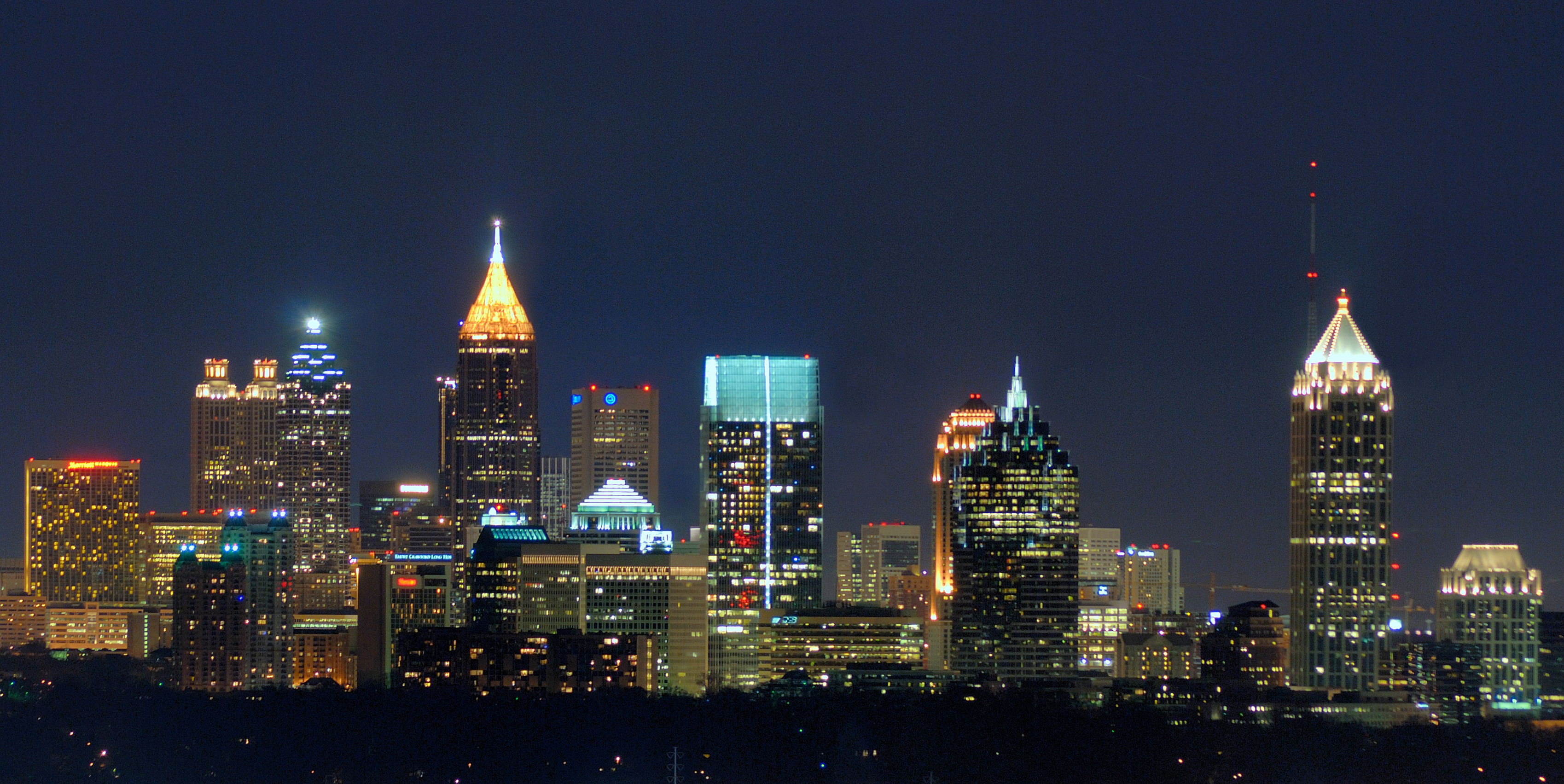3397x1703 atlanta skyline wallpaper - Atlanta Skyline Drawing