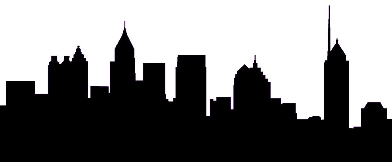 1280x530 silhouettesdrawings atlanta skyline - Atlanta Skyline Drawing