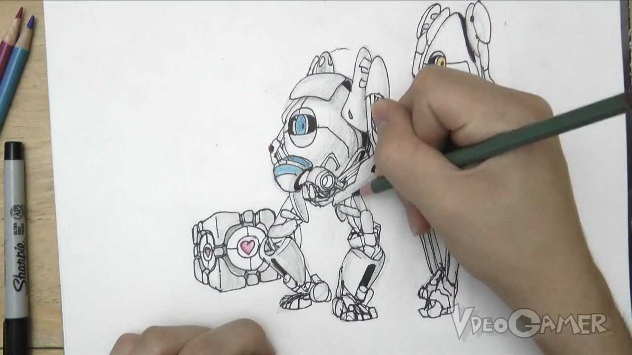 1280x720 How To Draw Atlas And P Body Companion Cube - Atlas Drawing