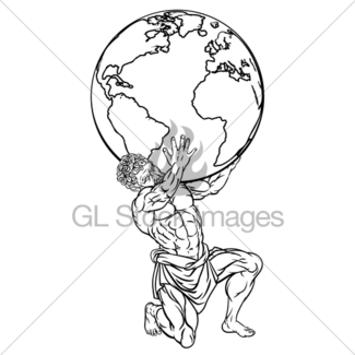 325x325 Stylized Drawing Of The Atlas Gl Stock Images - Atlas Drawing