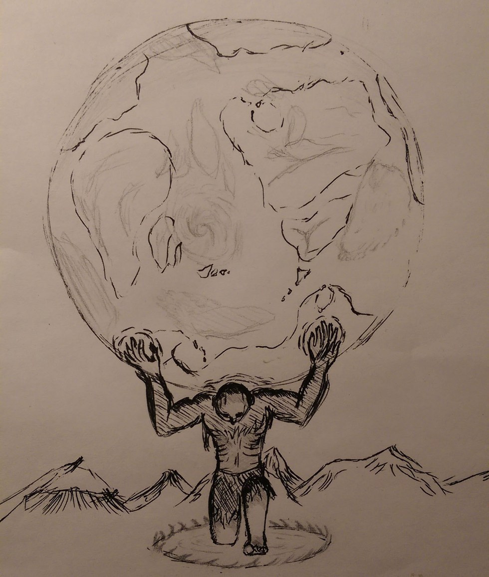 Atlas Drawing at PaintingValley.com | Explore collection of Atlas Drawing