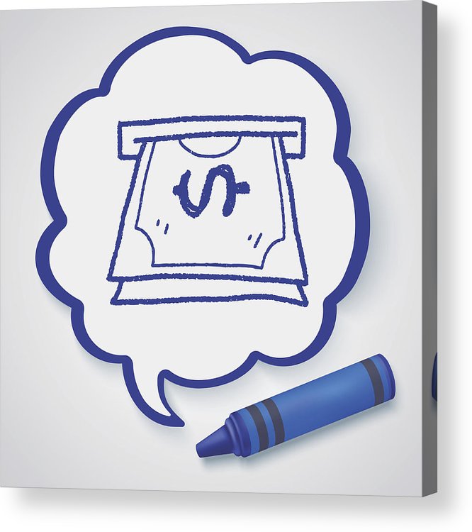 666x750 atm doodle drawing acrylic print - Atm Drawing