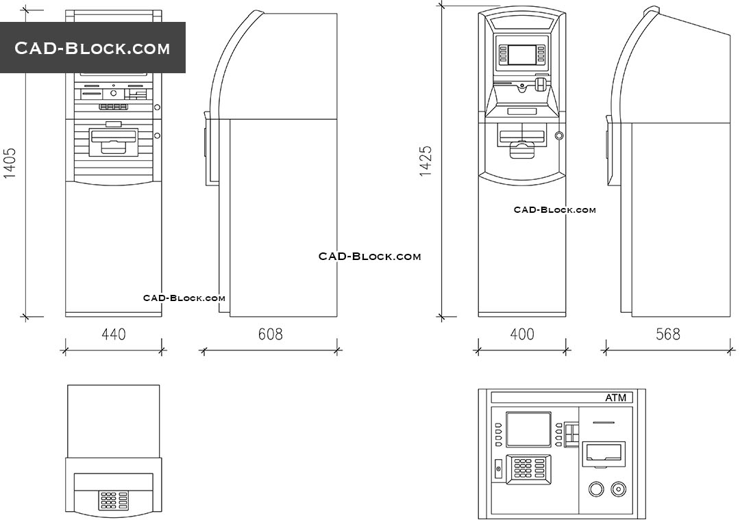 1080x760 atm machine cad blocks, dwg file, free autocad drawings in plan - Atm Drawing