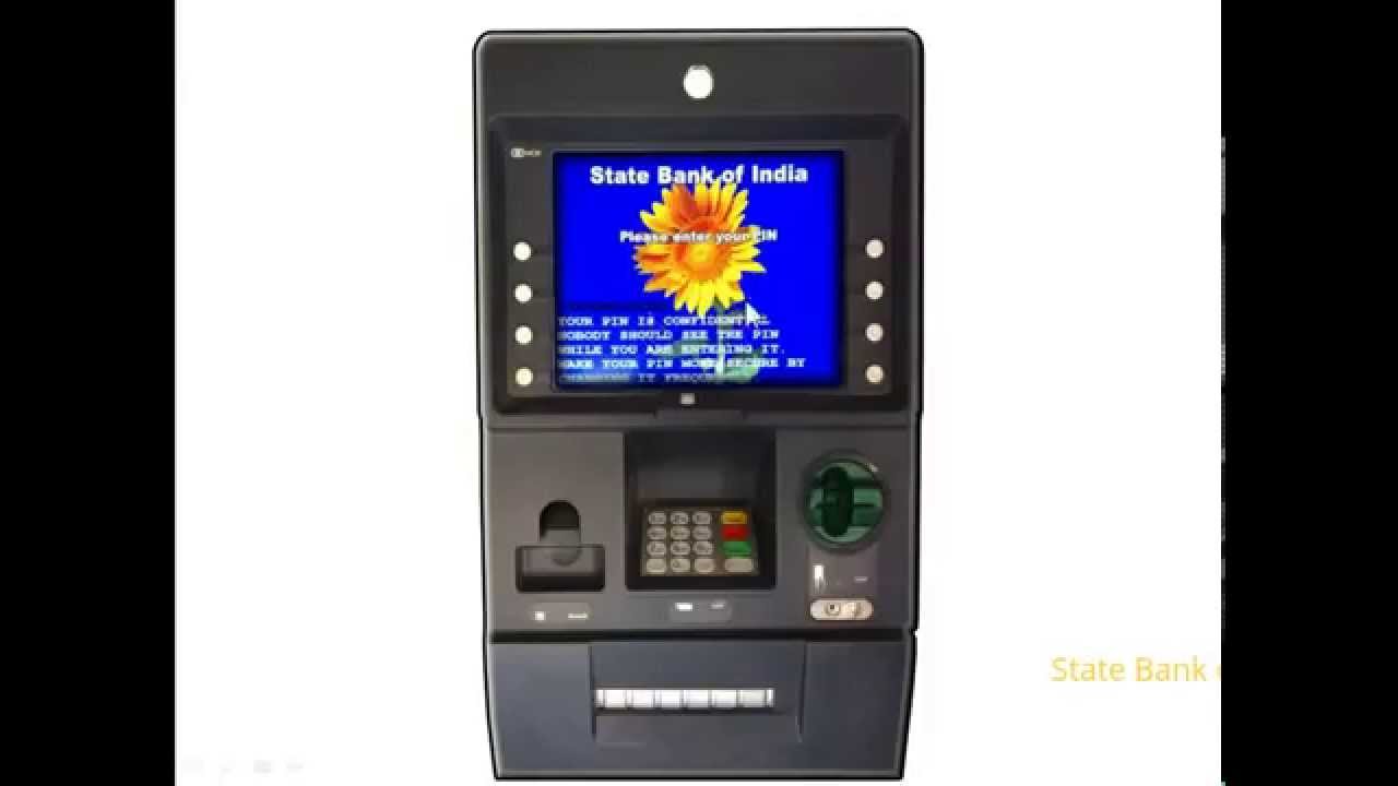 1280x720 sbi atm cash withdrawal through automated teller machine - Atm Machine Drawing