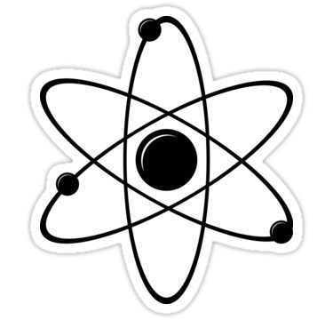 375x360 simple atom ii sticker in stencil pochoir - Atom Drawing