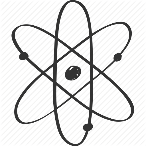 512x512 atom, chemistry, drawing, school, science, sign, subject icon - Atom Drawing