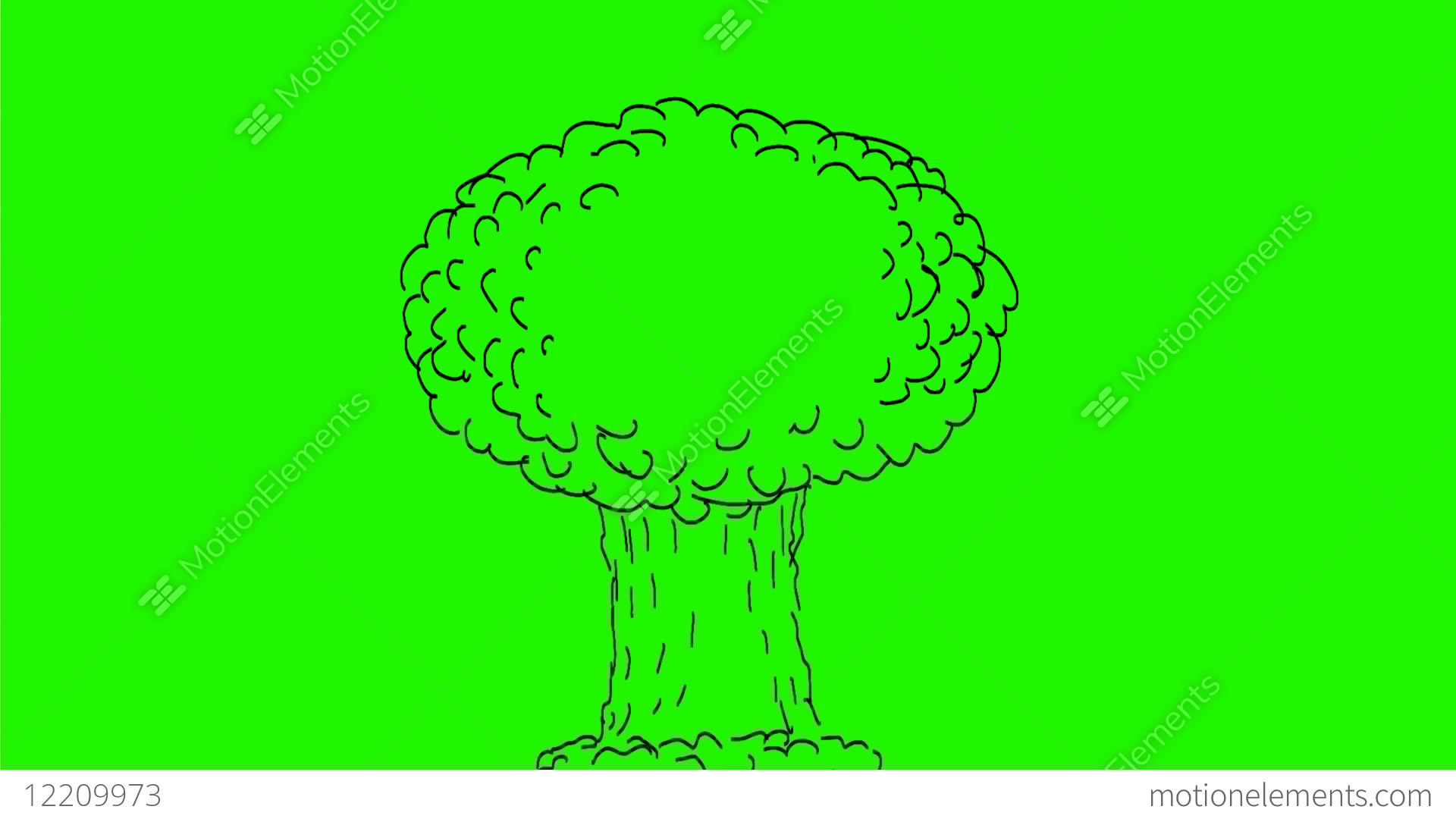 1920x1080 atomic bomb exploding drawing animation stock animation - Atomic Bomb Drawing