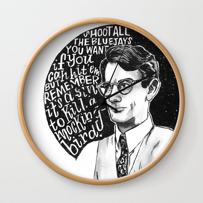 700x700 atticus finch wall clock - Atticus Finch Drawing