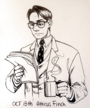 293x350 inktober - Atticus Finch Drawing