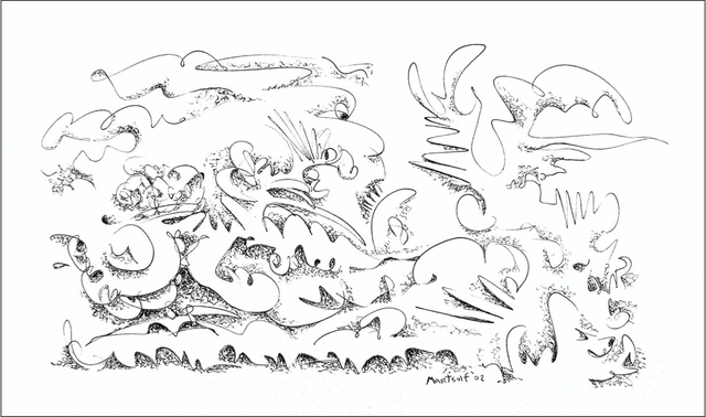 640x378 Dave Martsolf Artwork Jungle Attitude Original Drawing Pen - Attitude Drawing