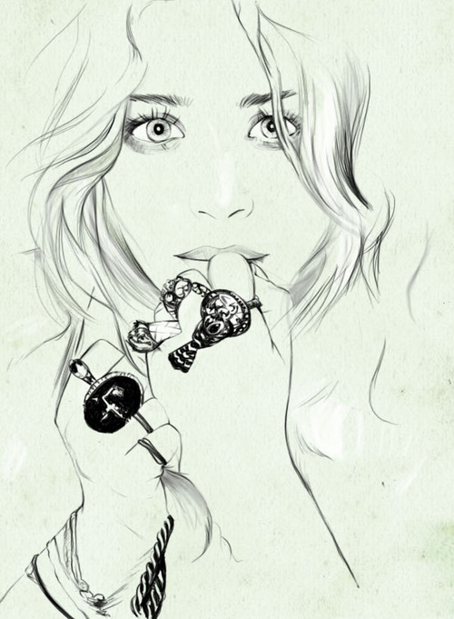 500x681 do you like my tight sweater vogue attitude the rings - Attitude Drawing