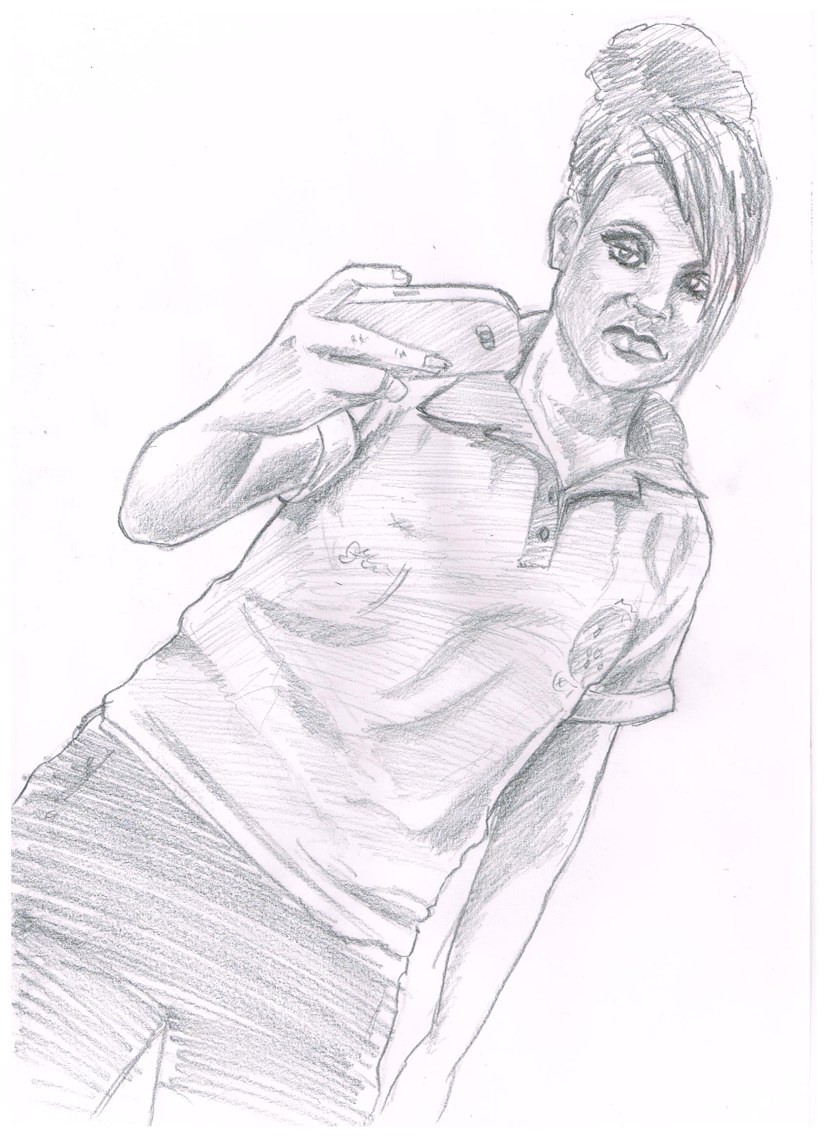 1700x2338 Girl With Attitude' - Attitude Drawing