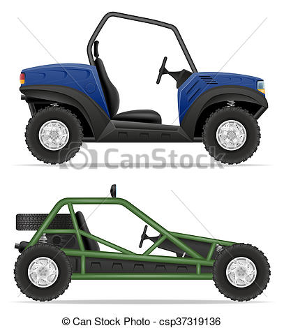 407x470 atv car buggy off roads illustration isolated on white background - Atv Drawing