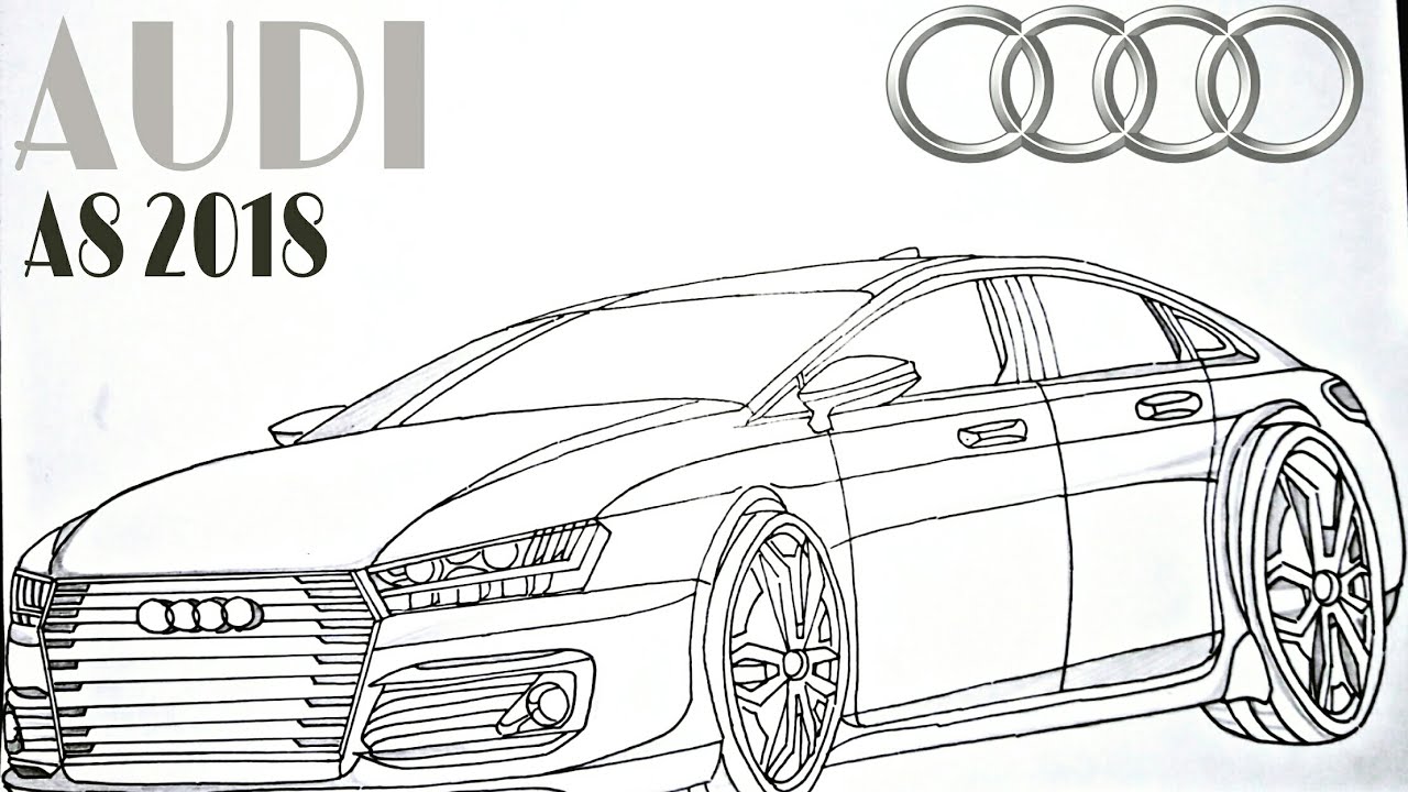 1280x720 How To Draw Audi !!! - Audi Drawing