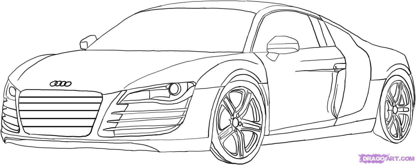 1438x571 How To Draw An Audi, Step - Audi Drawing