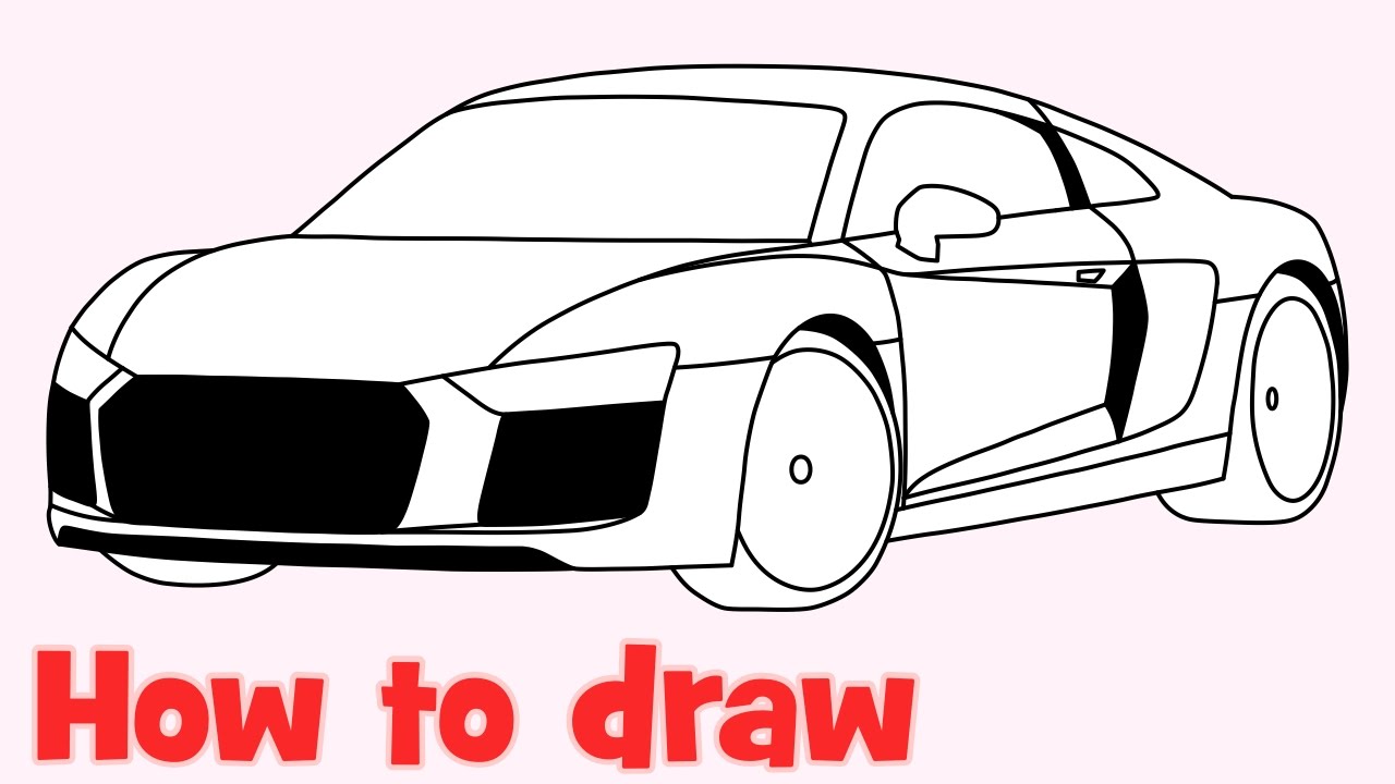 1280x720 How To Draw A Car Audi - Audi Drawing