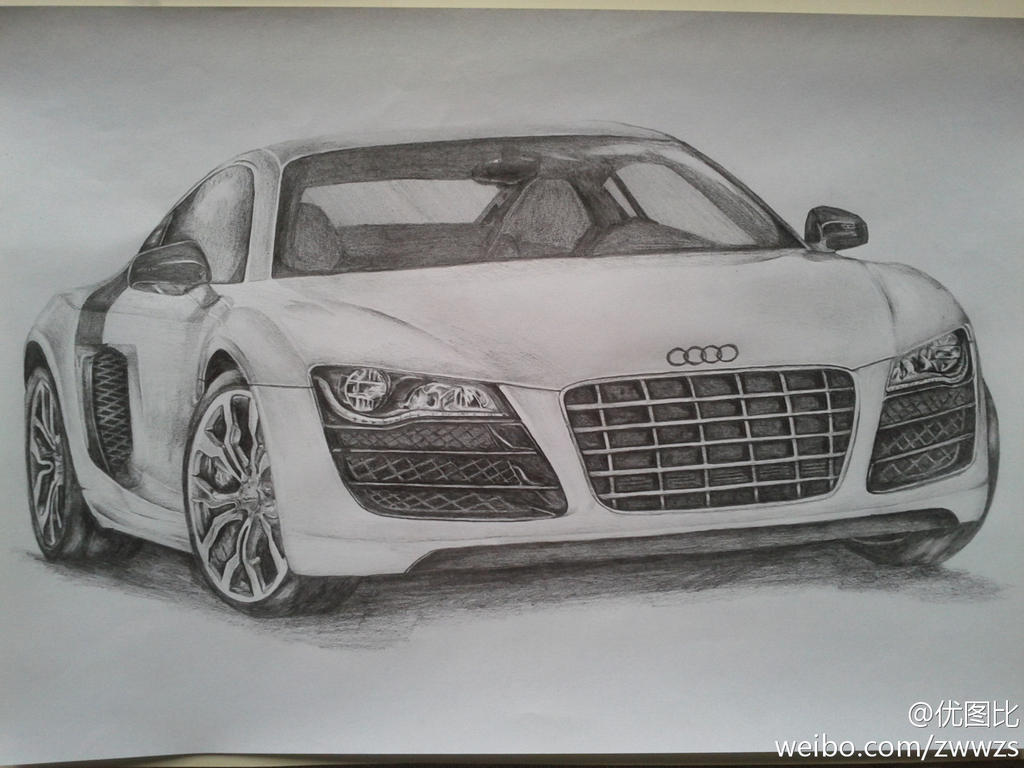 Нарисовать машину audi