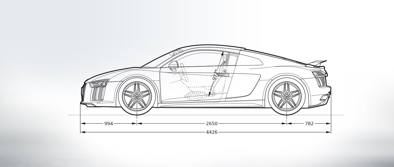 1300x551 sideview gt audi plus gt audi range gt audi kuwait - Audi R8 Drawing