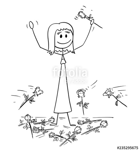 463x500 Cartoon Stick Drawing Conceptual Illustration Of Woman On Stage - Audience Drawing