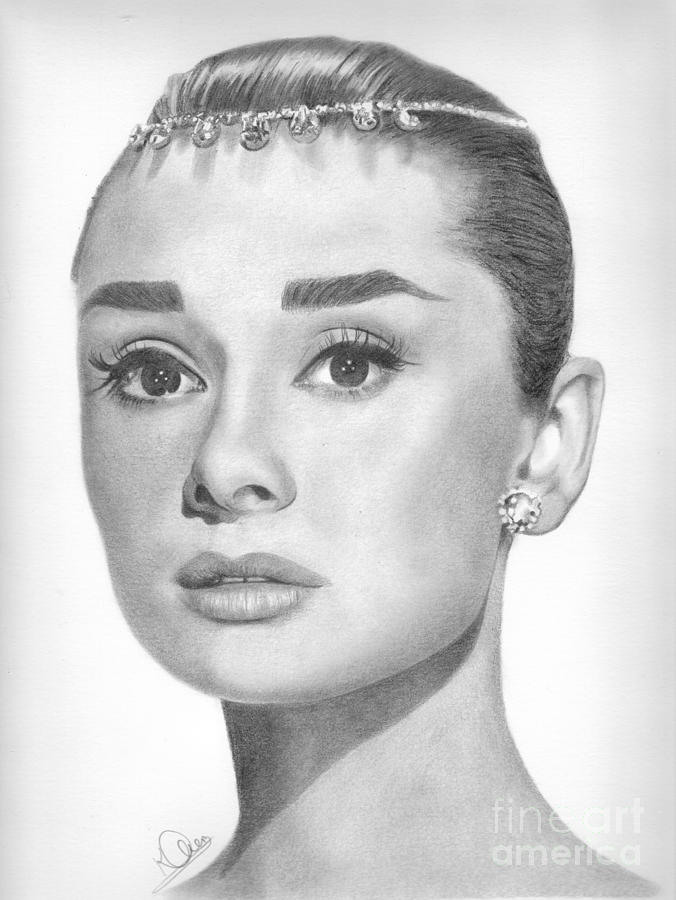 676x900 audrey hepburn drawing - Audrey Hepburn Drawing