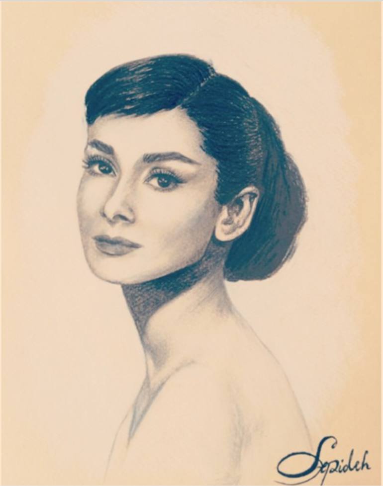 770x978 audrey hepburn drawing - Audrey Hepburn Drawing