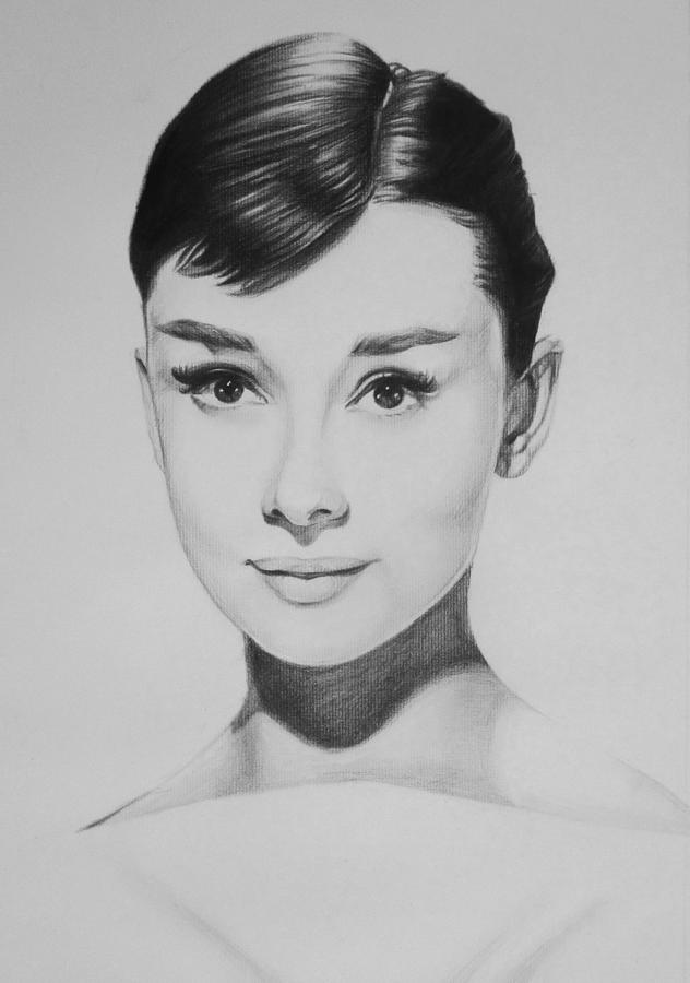 632x900 audrey hepburn drawing - Audrey Hepburn Drawing