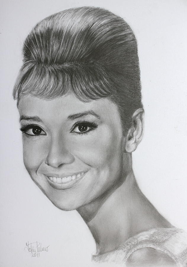 632x900 audrey hepburn portrait drawing - Audrey Hepburn Drawing
