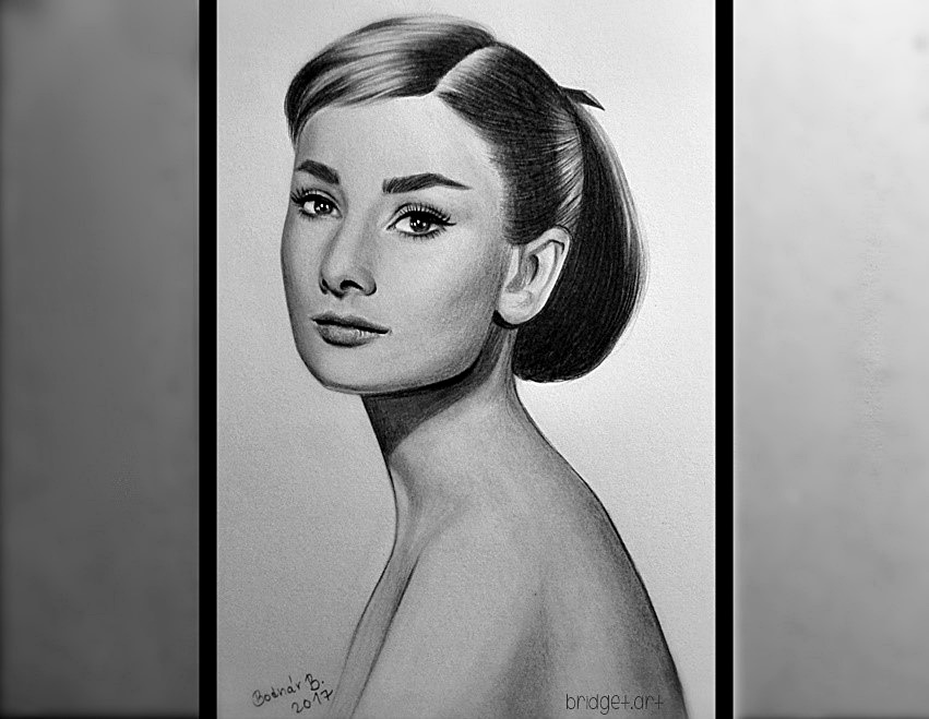 851x659 audrey hepburn - Audrey Hepburn Drawing
