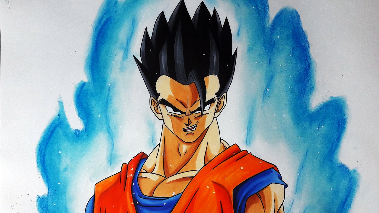 1280x720 drawing mystic gohan super saiyan blue aura collab with neco - Aura Drawing