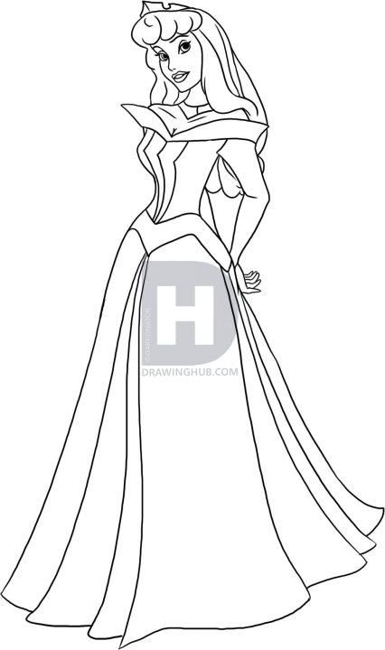 426x720 How To Draw Sleeping Beauty, Step - Aurora Drawing
