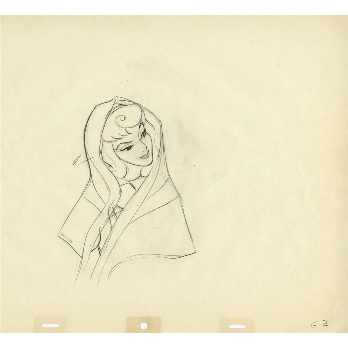 1200x1200 Three Original Production Drawings Of Aurora From Sleeping Beauty - Aurora Drawing
