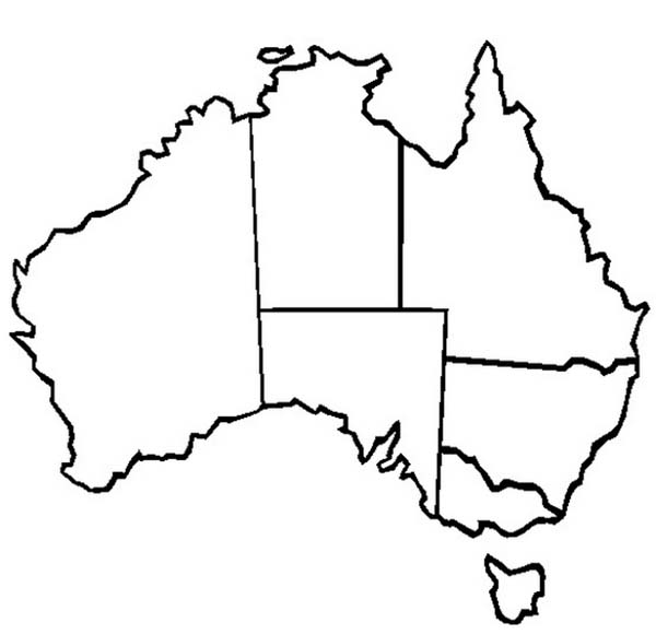600x580 australia drawing blankmap for free download - Australia Drawing