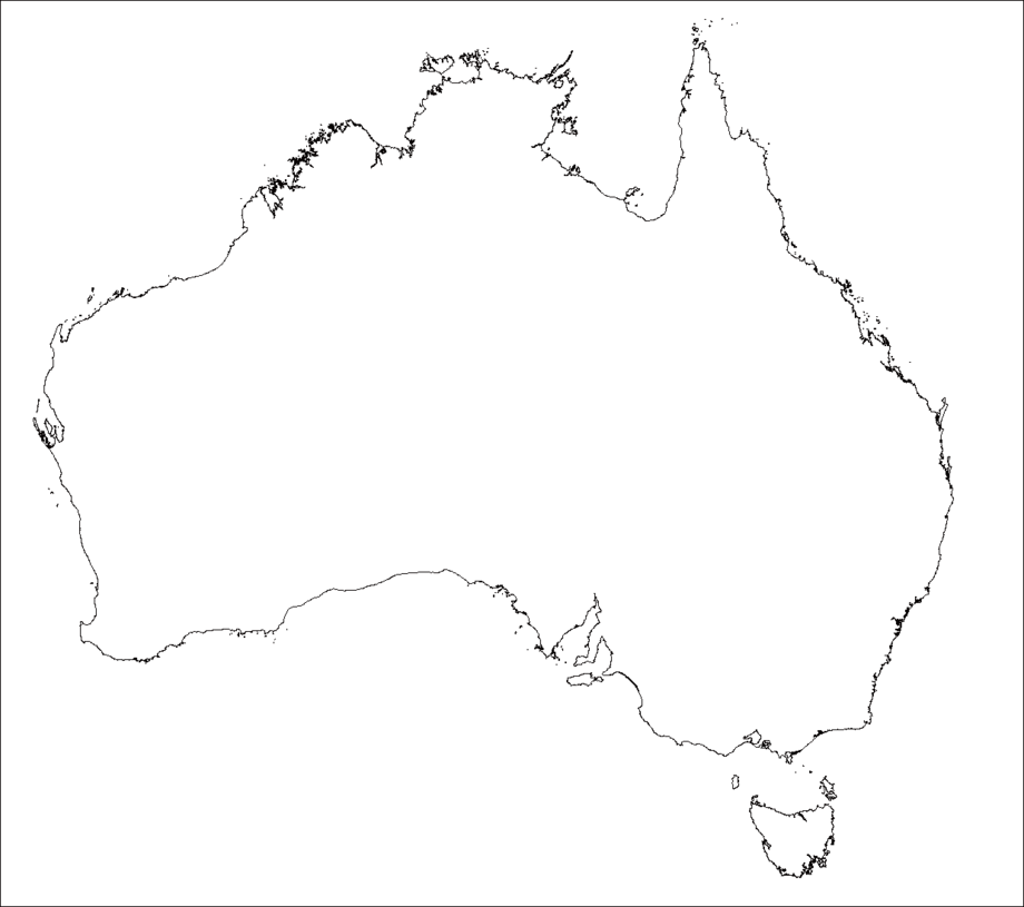 920x815 let's draw the australian borders quiz - Australia Drawing