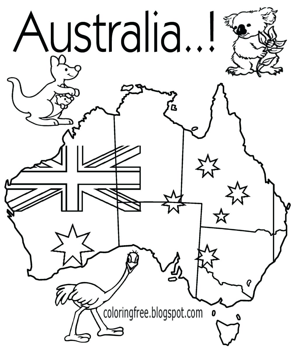 1000x1200 Australia Map Coloring - Australia Map Drawing
