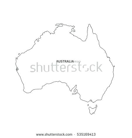 450x470 Maps Australia Map Outline Country Graphic Vector Free Hand - Australia Map Drawing