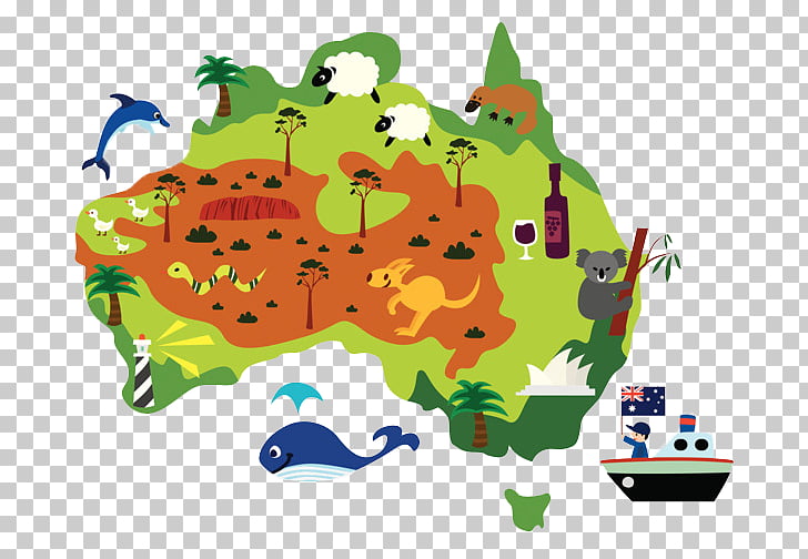 728x504 Australia Drawing Cartoon Australian Map Png Clipart Free - Australia Map Drawing