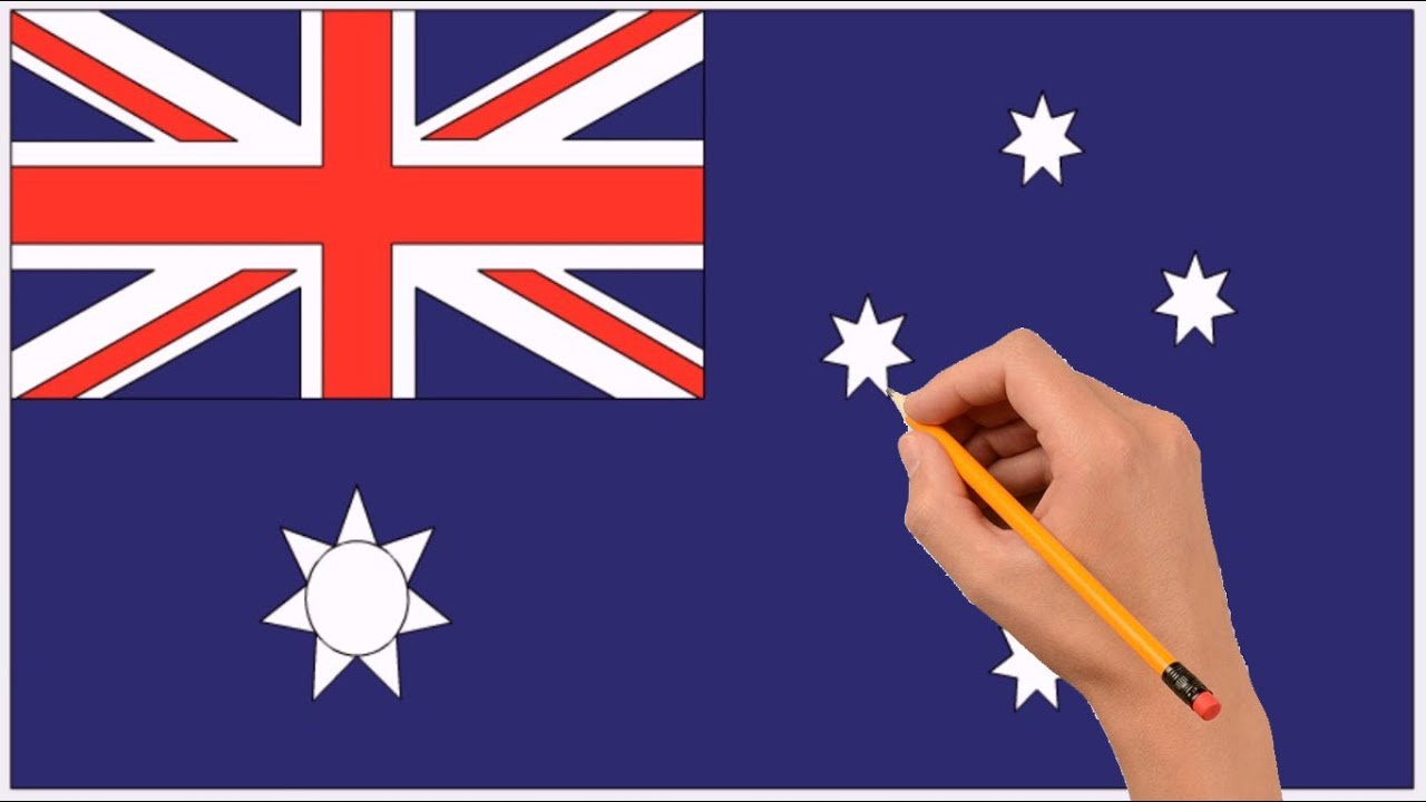 1280x720 how to draw australian flag step - Australian Flag Drawing