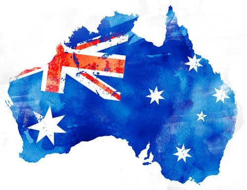 500x385 australian flag watercolour - Australian Flag Drawing