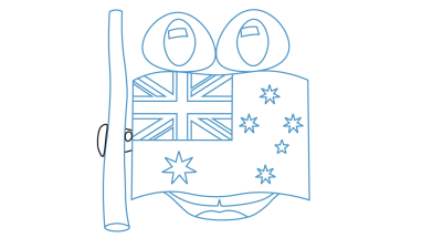 382x215 australian drawing flag transparent png clipart free download - Australian Flag Drawing