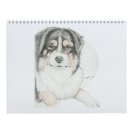 460x460 australian shepherd drawing stationery - Australian Shepherd Drawing