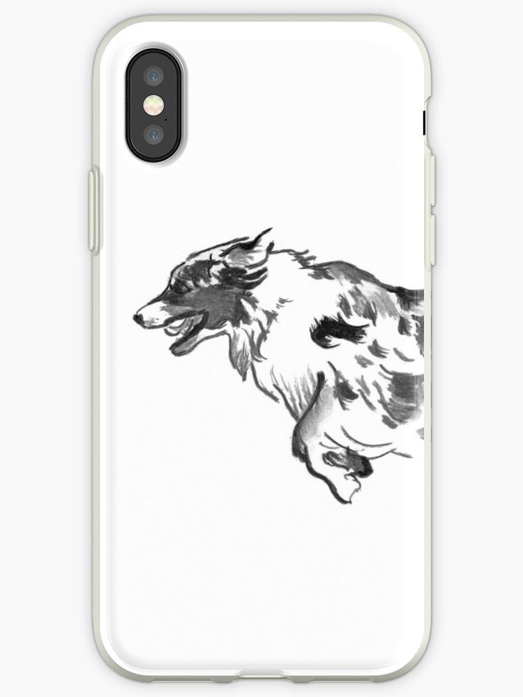 750x1000 australian shepherd drawing iphone cases covers - Australian Shepherd Drawing