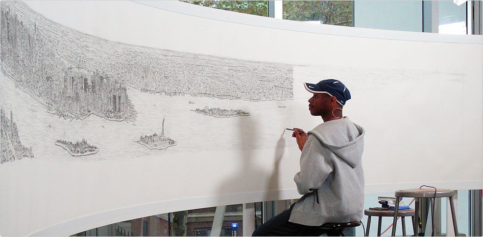 986x485 stephen wiltshire's new york panorama a beautiful mind autism - Autistic Drawing Of New York