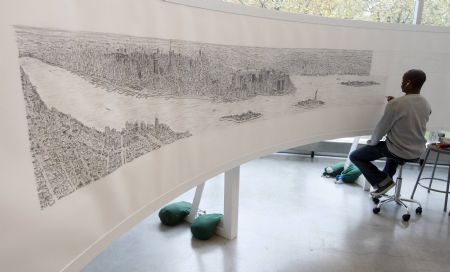 450x272 After Only A Minute Helicopter Ride Over New York City, Artist - Autistic Drawing Of New York