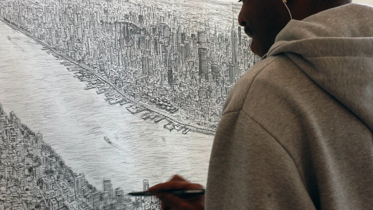 Autistic Drawing Of New York at Explore collection