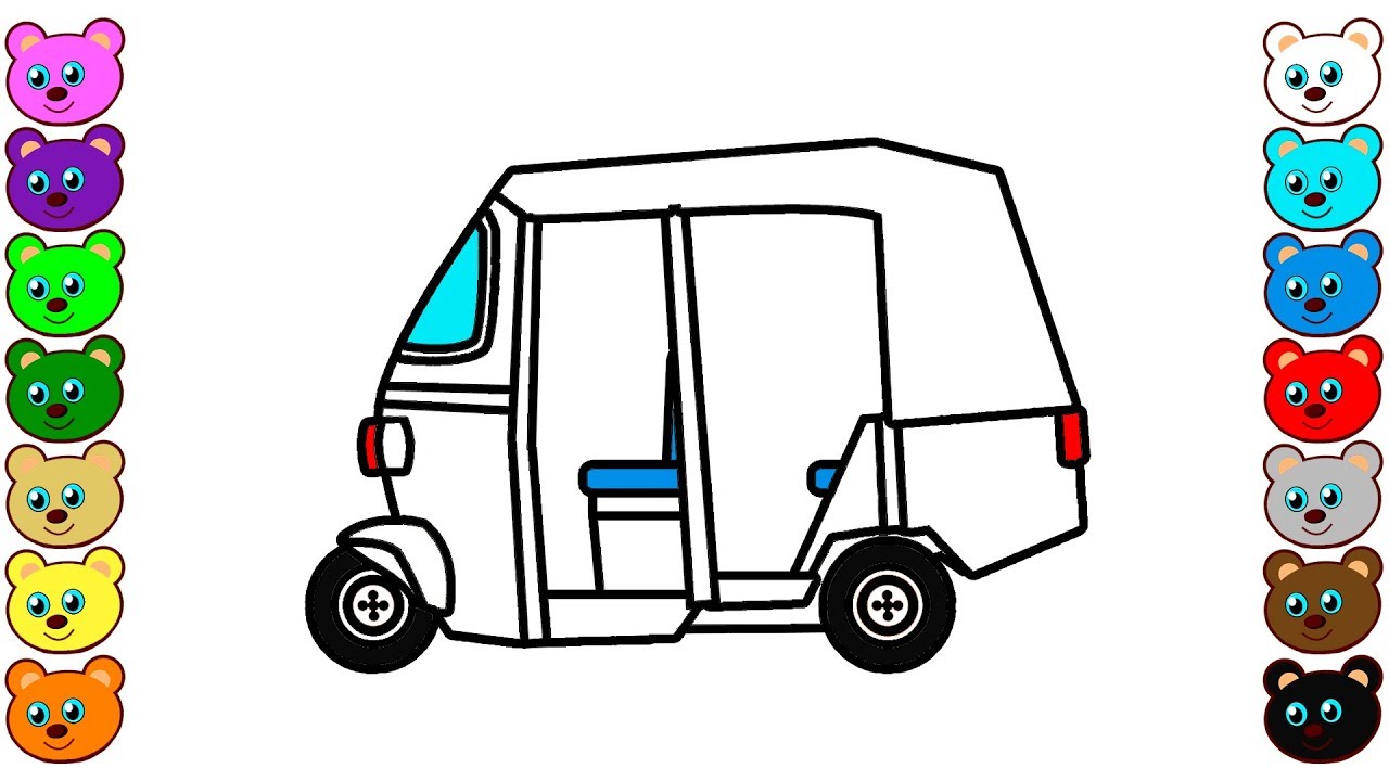 Auto Rickshaw Drawing at PaintingValley.com | Explore collection of