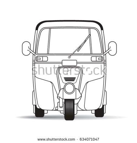 Auto Rickshaw Drawing at PaintingValley.com | Explore collection of ...